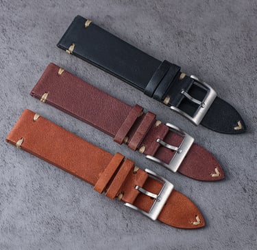Leather watch strap band