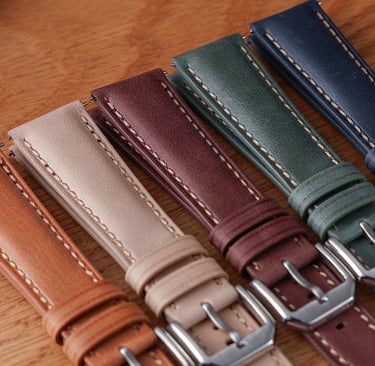 Leather watch band strap