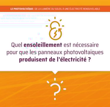 Quel ensoleillement est nécessaire pour que les panneaux photovoltaïques produisent de l'électricité