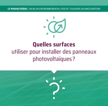 Quelles surfaces utiliser pour installer des panneaux photovoltaïques?