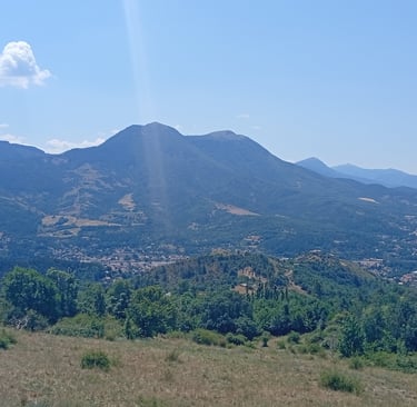 Installation de panneaux photovoltaïques à Courbons, vue panoramique sur la vallée de Digne-les-Bains (04)