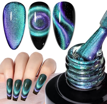 Cateye nail polish in home service