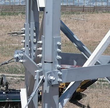 Guywires on communications tower