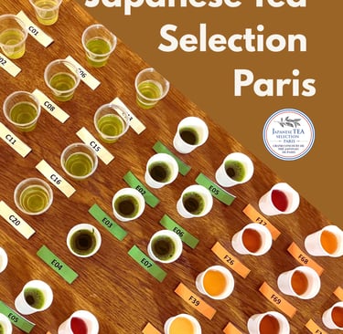 échantillons des thés dégusté pendant la japanese tea selection de Paris