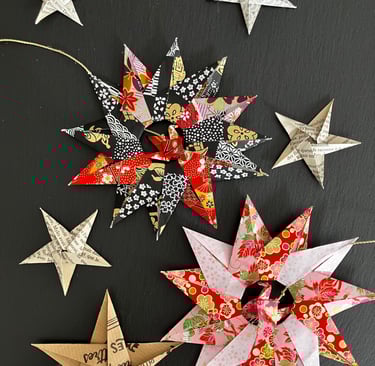 Origami en forme d'étoile