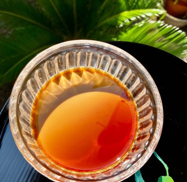 crème caramel au thé hôjicha
