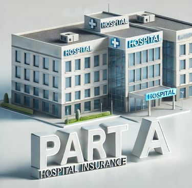 Picture of hospital with Part A in large letters