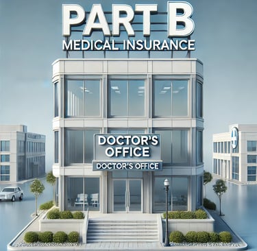 Picture of doctors office with Part B in large letters
