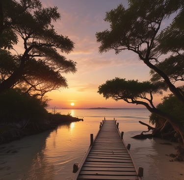 A cozy cabana with natural wood accents surrounded by lush greenery on Nusa Lembongan.