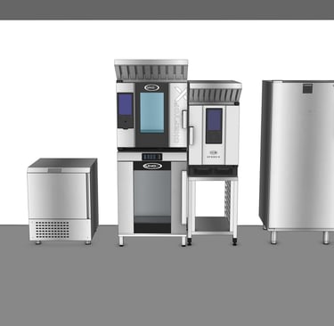 Petite cuisine professionnelle avec cuisson et froid