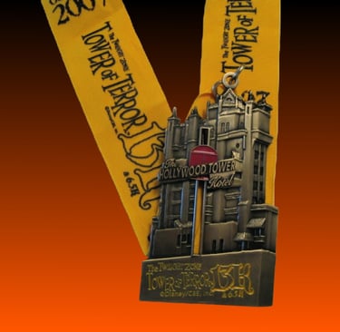2007 runDisney Tower of Terror 13K and 6.5K medal