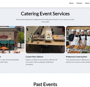 a website page with a picture of a restaurant