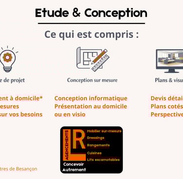 tarif étude projet dressing sur mesure Besançon franche comté