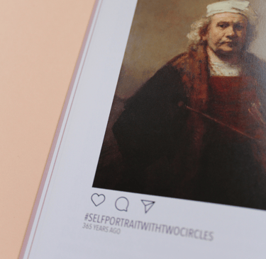 'Self portrait with two circles' by Rembrant