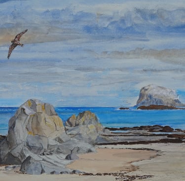 Bass Rock from North Berwick beach