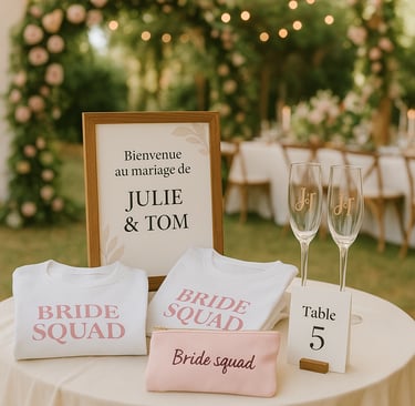 objets vêtements personnalisé mariage EVJF