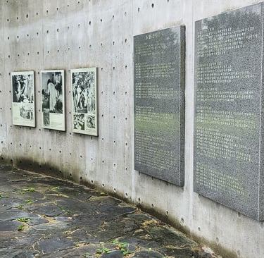 Interpretation panels in 5-18 Memorial Park