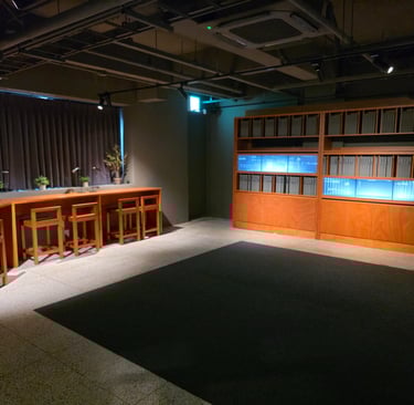 Fabricated cases reading room