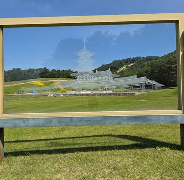 Neungsan-ri temple remains interpretation using an etched glass reconstruction