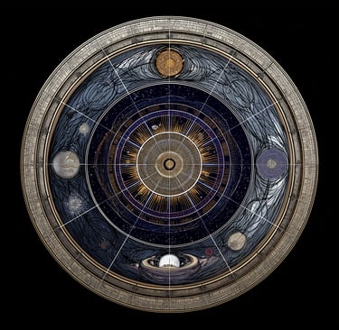 a circular clock with a clock on it