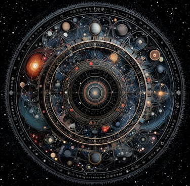 a circular clock with a clock on it