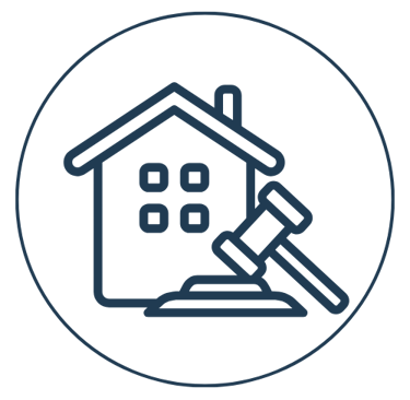 imagem representando a área de atuação no direito imobiliário e securitário