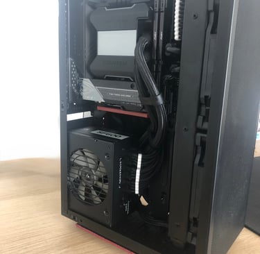 Intérieur d’un PC gamer propre et câblé avec soin – réalisation SOS PHON’ORDI