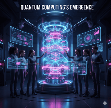 people interacting with quantam computer