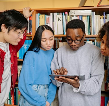 a group of students in discussion