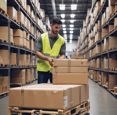 An image of a satisfied client receiving equipment delivery.