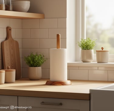 Wooden Kitchen Tissue Holder 🍃 Simple & Aesthetic Counter Organize