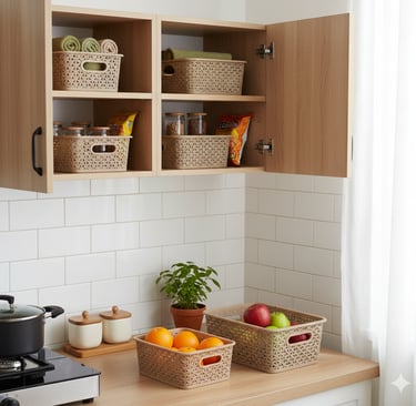 Stylish Woven Storage Baskets for Kitchen & Home | Multipurpose Organizer