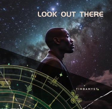 a man with a clock on a dark background