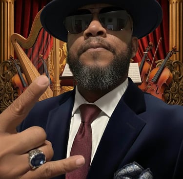 a man in a suit and tie with a ring on his finger