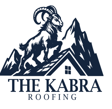 THE KABRA ROOFING LOGO, A GOAT STANDING ON A ROOF WITH MOUNTAIN IN THE BACK.