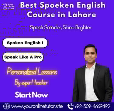 best spoken English course in Lahore at affordable fee, students top choice