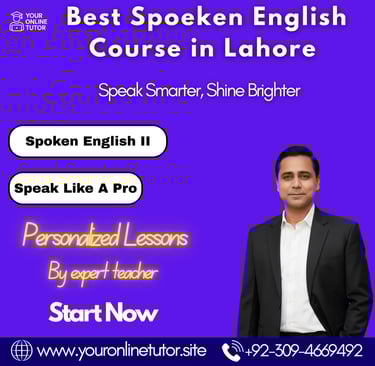 best spoken English course in Lahore at affordable fee, students top choice