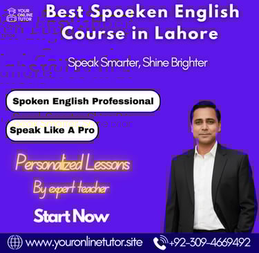 best spoken English course in Lahore at affordable fee, students top choice