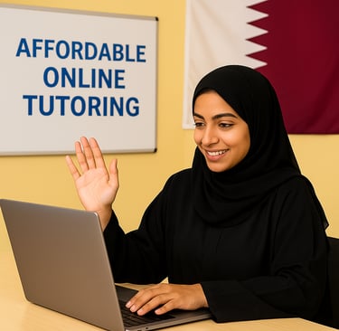 A Qatari female student enjoying Affordable Online Tutoring