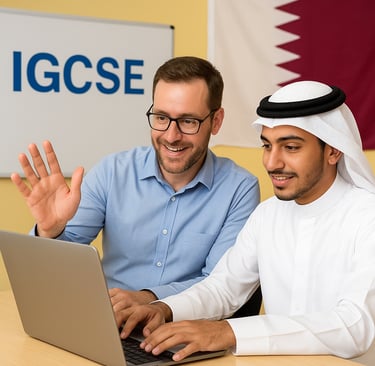 A Qatari Student learning online by Expert IGCSE Teacher in Doha Qatar