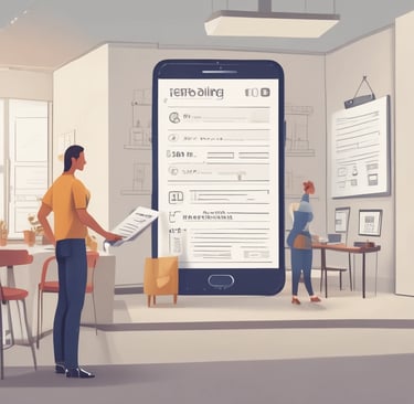 A dynamic image illustrating automated booking processes in action.