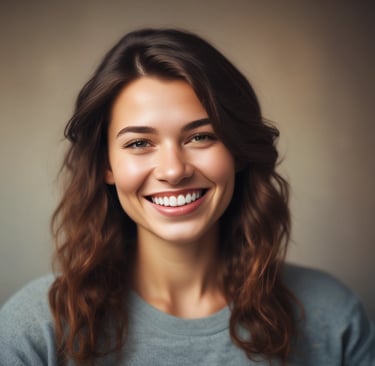 woman wearing black crew-neck shirt