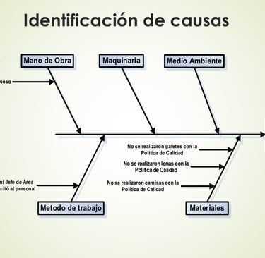 Identificación de causas mediante diagrama de Ishikawa