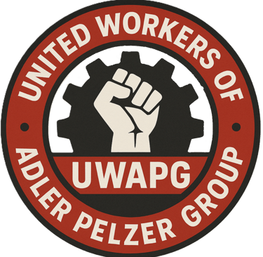 “Logo of the United Workers of Adler Pelzer Group (UWAPG), a no-dues, anti-corruption union for North American employees.”