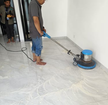 bersih rumah pasca renovasi