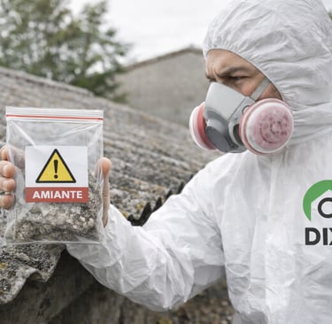 Diagnostic amiante réalisé par DIXI sur une toiture en fibrociment