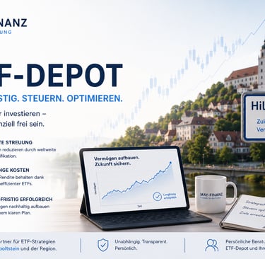 ETF-Depot langfristig steuern Hilpoltstein — Vermögenssteuerung & Rebalancing | May-Finanz Postbauer