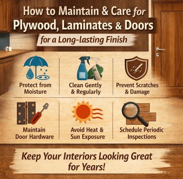 How to Maintain and Care for Plywood, Laminates & Doors for a Long-lasting Finish