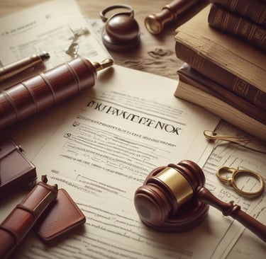 A modern skyscraper with a unique angular design features reflective glass panels. The name 'King & Spalding' is prominently displayed at the top, and another building’s silhouette is visible in the reflection. The blue sky and some thin clouds are visible in the background.