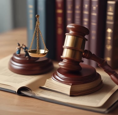 A man wearing a suit sits at a desk, concentrating on the documents in front of him. The desk has a microphone, a telephone, and some papers. The background includes a wall with several sheets of paper posted on it and a door.